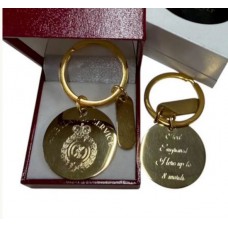 Ambulance Service Personalised Gold Plated Keyring